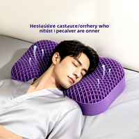 Oreiller rond en TPE à grille, lavable, pour adulte, sommeil profond, nouveau soutien cervical, rafraîchissant, sans pression, pour chambre à coucher domestique, personnalisable