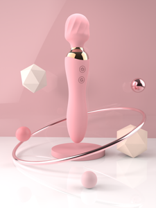 Rosen-<span class=keywords><strong>Vibrator</strong></span> Doppelendiger Silikon 100% Wasserdichter Kopf Vibrierender Zauberstab Vibratoren Sexspielzeug für Frauen - Product Image 5