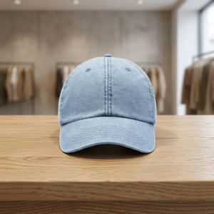 Gorra de béisbol OEM personalizada con logo, estilo vintage, lavada, tipo dad hat, de algodón. - Product Image 5