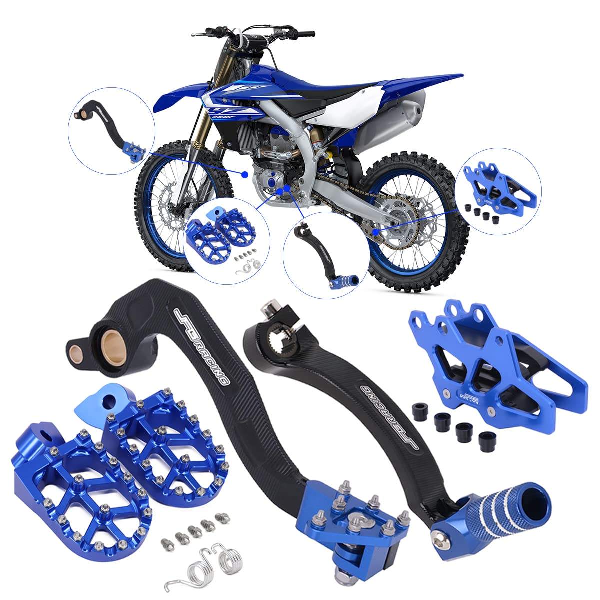 Dirt Bike Accessories JFG RACING CNC Rear Axle Blocks Chain