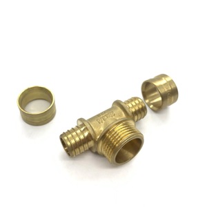 Conector en T Deslizante Hembra de Latón OEM Tubomart para Tuberías <span class=keywords><strong>PEX</strong></span>, Similar a <span class=keywords><strong>UPONOR</strong></span> - Product Image 2