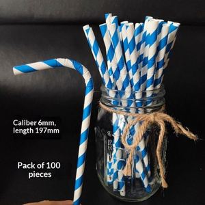 หลอดกระดาษรีไซเคิลแบบโค้งงอได้ ย่อยสลายได้ ใช้แล้วทิ้ง ห่อแยกชิ้น สำหรับใช้กับน้ำผลไม้และเครื่องดื่มในร้านอาหารและคาเฟ่ - Product Image 4