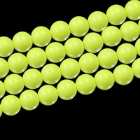 Stock 10mm perles de verre cristal rond en néon jaune vert rose rouge orange pour bricolage bijoux fantaisie bracelet accessoire