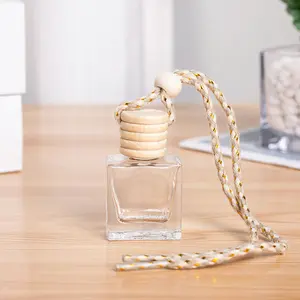 10ML Car Perfume Bottle Air Freshener Diffuser Hanging Empty Glass Refillable Bottle For Auto Pendant Smell Essential Oil