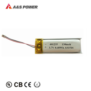 Rechargeable battery 401235 3,7 V 130mAh lipo for Bluetooth headphone - Product Image 1