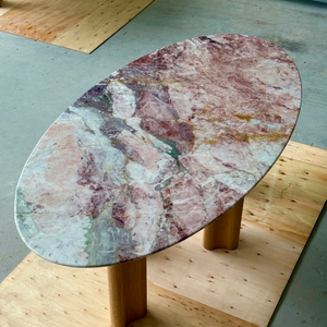 Bộ bàn ăn đá cẩm thạch hồng sang trọng phong cách châu Âu hoàng gia Pháp hiện đại, thiết kế có thể điều chỉnh, phù hợp cho biệt thự và căn hộ. - Product Image 5