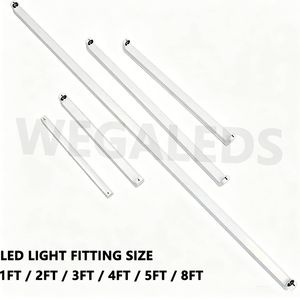 Lámpara Fluorescente 2x36w con Reflector, Soporte <span class=keywords><strong>LED</strong></span> para Lámpara T8, Portalámparas Fluorescente 2x36w T8, 60cm 120cm - Product Image 3