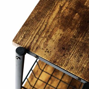 Cross-border <b>foldable</b> handcart, portable solid wood storage rack, catering kitchen folding <b>cart</b>, home handcart - Product Image 3