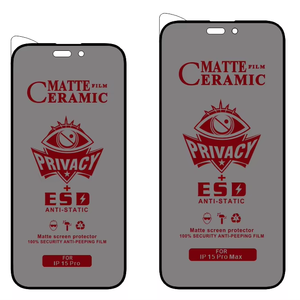 <span class=keywords><strong>Pellicola</strong></span> Protettiva Opaca per Privacy in Ceramica Nera per iPhone 17 Pro Max e Samsung A53 - Product Image 1