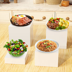 Soporte de pastel de boda acrílico cuadrado blanco de alta calidad estante de exhibición de buffet cuadrado para postres pastel de boda acrílico de alta calidad - Product Image 3