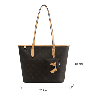 Mới Nhất 2-Trong-1 Phụ Nữ Tote Túi Biểu Tượng Tùy Chỉnh Crossbody Thiết Kế Dây Kéo Đóng Cửa Trang Trí Bao Gồm Ví - Product Image 5