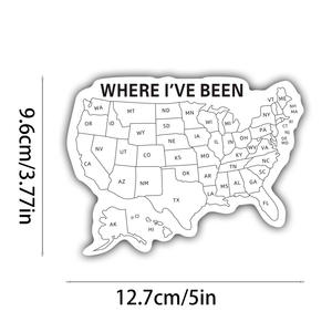 Où j'ai été USA carte <span class=keywords><strong>autocollants</strong></span> colorés étanche <span class=keywords><strong>pour</strong></span> Windows bouteille d'eau bricolage ordinateur portable vinyle décalcomanies <span class=keywords><strong>pour</strong></span> les amateurs de voyage - Product Image 5