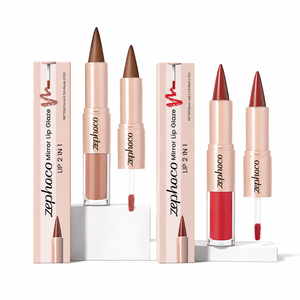 Zephoco Rossetto Liquido 2 in 1 Effetto <span class=keywords><strong>Specchio</strong></span> Rosso Mattone, Lucido e Vibrante, Lunga Durata, Vendita all'Ingrosso - Product Image 1