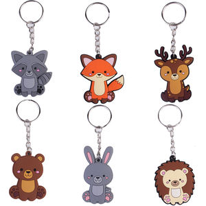 Usine personnalisée PVC souple Anime Animal porte-clés <span class=keywords><strong>pas</strong></span> <span class=keywords><strong>cher</strong></span> dessin animé porte-clés en stock pour promotion personnalisée - Product Image 1
