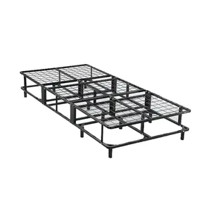 Black Simple Heavy Duty Modern Design Iron Bed Queen Size Double Metal Bed Frame