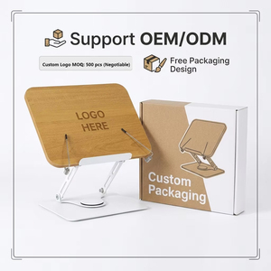 Support de livre en bois réglable, support de lecture pliable pour livres, ordinateurs portables, tablettes, vente d'usine, support de tablette, fournitures de bibliothèque/campus - Product Image 5