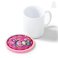Sous-verre en acrylique personnalisé OEM avec sable mouvant et liquide pailleté flottant pour collection de fans d'anime