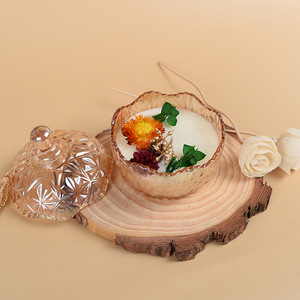 Scented <b>Candle</b> <b>Set</b> With Dried Flowers Flower Shape Soy Wax Handmade Home Decoration Wedding Gift - Product Image 2