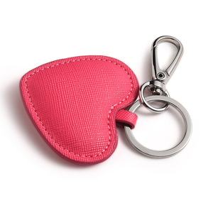 Porte-clés en cuir PU en forme de cœur 3D mignon, avec breloque en cristal, idéal pour sac d'école ou cadeau, très populaire - Product Image 5