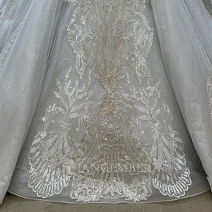 Magnifique robe de bal longue perlée, robes de mariée en tulle, robes de mariée Lsjj54 - Product Image 5