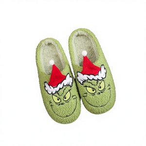 Nouvelle Arrivée Chaussons 3D <span class=keywords><strong>Grinch</strong></span> en Polyester Doux et Confortables pour Adultes, Idéals pour la Maison, l'Intérieur, l'Extérieur, les Fêtes, la Famille et Noël - Product Image 1