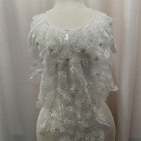 Luxe Rouge Robe De Mariée Perlée Dentelle Sequin Perle Corset Strass Cristal Paillettes Tissu Floral Applique Bonne Coudre Pétale