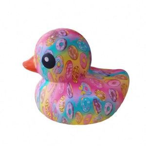 Pato Amarillo Grande de 16.8 cm con Diseño de Impresión por Transferencia de Agua, Juguete de Playa para Niños, Muñeco de 6 Pulgadas con Sonido para Educación Temprana - Product Image 1