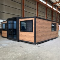 Maison conteneur en acier de 40 pieds à assemblage rapide, respirante, imperméable, coupe-vent, extensible, avec chambre, design moderne, en kit, pour hôtel ou villa