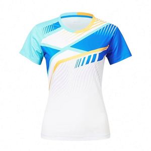 T-shirt de tennis pour femme en polyester à séchage rapide et respirant, col rond, logo frontal – Nouvelle collection, vente en gros, ensemble personnalisé pour équipes et clubs - Product Image 1