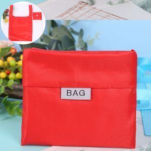 Borsa per la spesa portatile pieghevole all'ingrosso vendita calda colori modello piccola maniglia borsa per la spesa in Nylon - Product Image 6