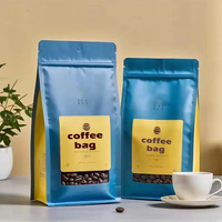 Sacs d'emballage personnalisés écologiques imprimés en héliogravure de qualité alimentaire pour snacks, café, chips, aliments pour animaux de compagnie, pochettes verticales avec valve