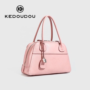 Sac à main Boston en cuir véritable pour filles, forme oreiller en cuir de vachette vintage, bandoulière, résistant à l'eau, 4 modes de port, pour les trajets quotidiens - Product Image 3