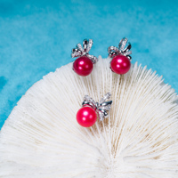 S030058 DIY Ensemble de bijoux en perles d'eau douce naturelles de 7-8 mm, argent sterling 925, collier de fiançailles pour femmes