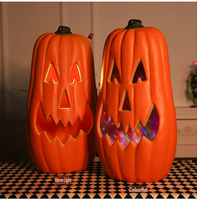 Lanterne Citrouille Décorations d'Halloween Accessoires Lumineux Creux Grandes Décorations pour Aménagement de Scènes Extérieures de Parcs à Thème