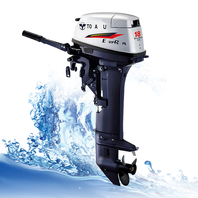 New Gasoline 2 Stroke 2 Cylinder 294cc Outboard Motor 18HP Tohatsu M18 Similar to Original Engine China Made for Fishing Boats