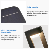 Lampe solaire de jardin à économie d'énergie avec capteur de lumière, lampadaire solaire crépusculaire pour jardin, villa, allée, projet commercial