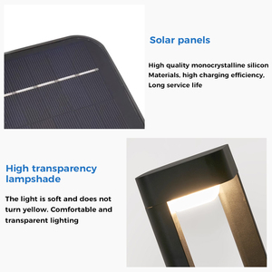 Lampe solaire <span class=keywords><strong>de</strong></span> <span class=keywords><strong>jardin</strong></span> à économie d'énergie avec capteur <span class=keywords><strong>de</strong></span> lumière, lampadaire solaire crépusculaire pour <span class=keywords><strong>jardin</strong></span>, villa, allée, projet commercial - Product Image 2