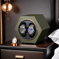 Promotion : Boîte à remontoir automatique multifonction carrée à 2 emplacements en cuir PU pour montres mécaniques, idéale pour la décoration intérieure