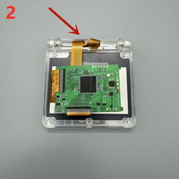Layar LCD IPS 2.9 inci dengan Kecerahan Tinggi untuk GAMEBOY ADVANCE SP Dot-to-Dot GBASP dengan Bahan Plastik
