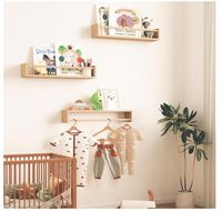 Ensemble de 3 étagères murales flottantes personnalisées pour la chambre d'enfant et la cuisine, étagères murales en bois massif