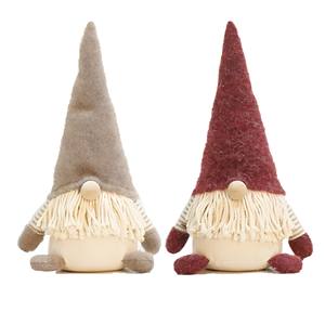 Gnomos sentados surtidos con gorro rojo/beige, altura 39 cm - Product Image 1