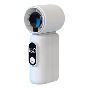 Motor turbo sin escobillas de alta velocidad, ventilador de mano mini portátil recargable con 199 velocidades, tipo cañón de aire de bolsillo para exteriores en verano. - Product Image 1