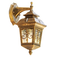 Luminaire d'extérieur mural de style ancien européen en aluminium Ip65 LED abat-jour vintage étanche