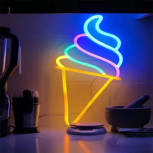 Drop shipping 2022 vendite calde outdoor neon logo sign wine beer shape neon sign custom led bar ice cream neon sign