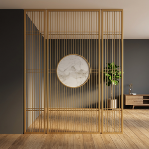 Modern Brass Wall-Mounted aluminum Panels with Circular Panel Rust Resistant Design for indoor&outdoor - Product Image 1