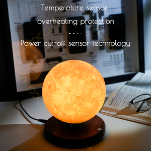 Magnetic Levitating Moon Lamp Warm White LED Touch Control 360° Rotating Floating Globe Night <b>Light</b> For Bedroom - Product Image 6