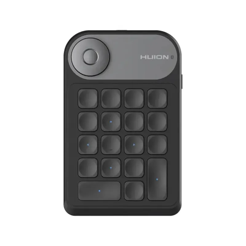 Ergonomic design huion K20 one-handed keypad combines customized 18 keys with a dial controller keydial mini keyboard