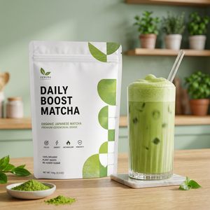 Matcha ceremonial molido en piedra en bolsa, compatible con logotipo personalizado, marca privada y suministro al por mayor a precio de mayoreo. - Product Image 1