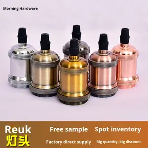 卸売 E26/E26ネジ式ランプホルダー 電球用 高級電気メッキダイカストアルミニウム エジソンレトロ 220V 4A 中国製 - Product Image 3