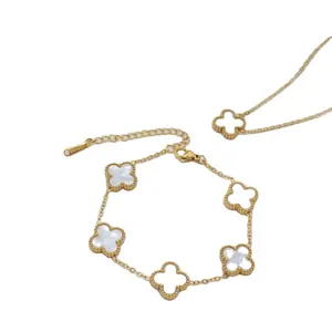 Gioielli di moda Acero inossidabile sferico collana orecchini regalo Set PVD oro placcato in oro 18k Set di gioielli in acciaio inossidabile